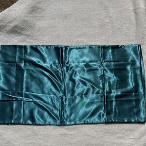 Satin Pillow Cases Set of 2 36x19 Teal New